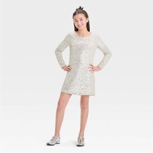 Sparkling Silver Kids Dress